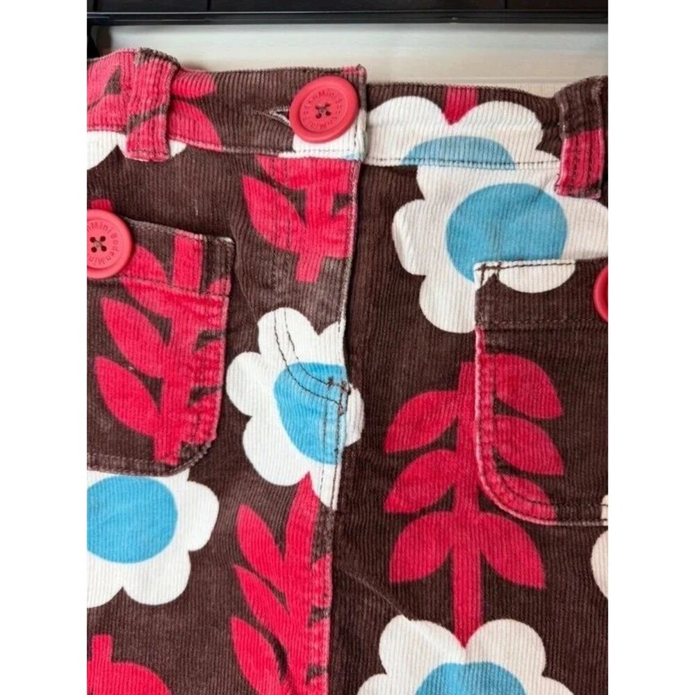 Mini Boden Girls 9-10 Corduroy Floral Skirt - Picture 4 of 5